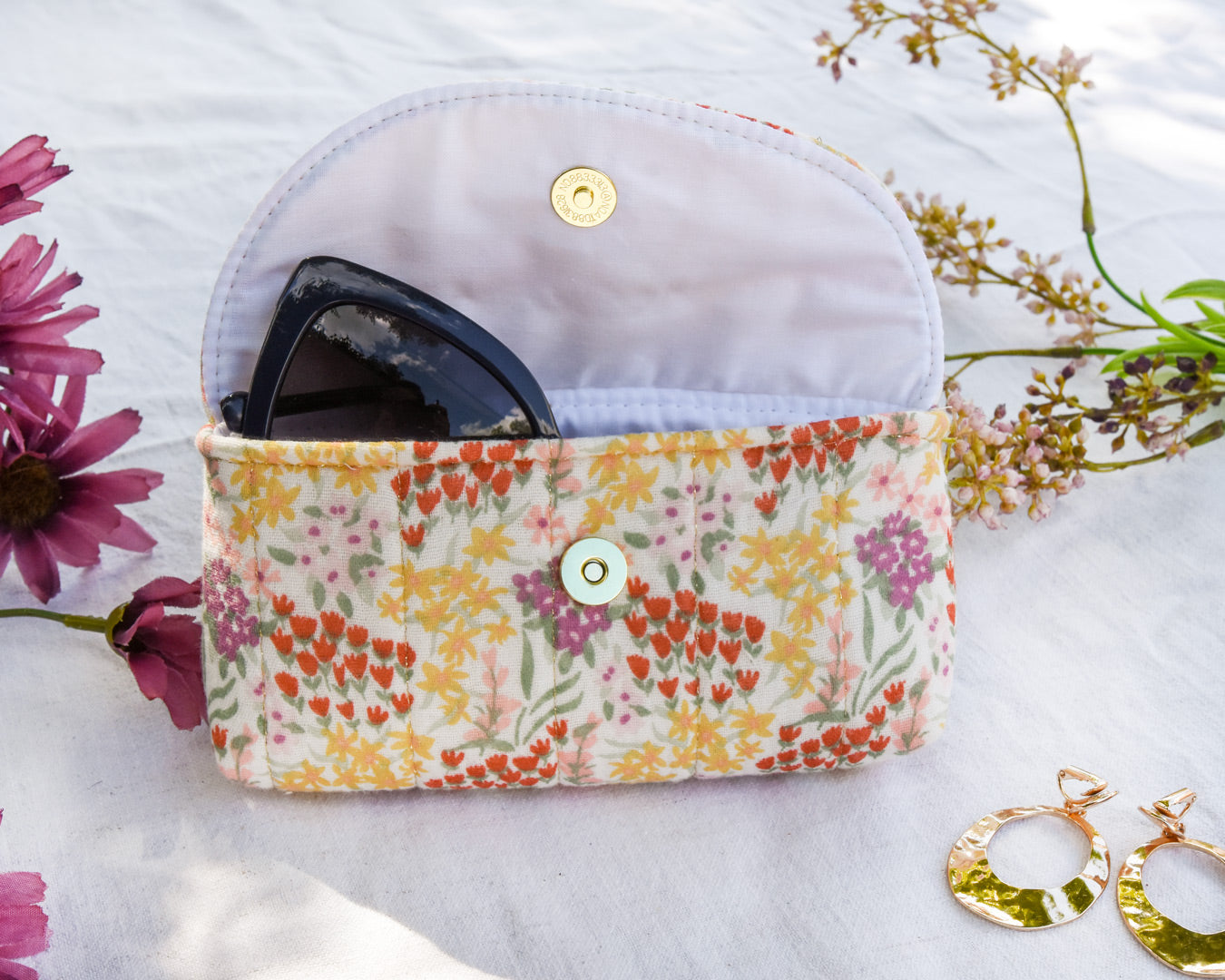 étui lunettes • floral