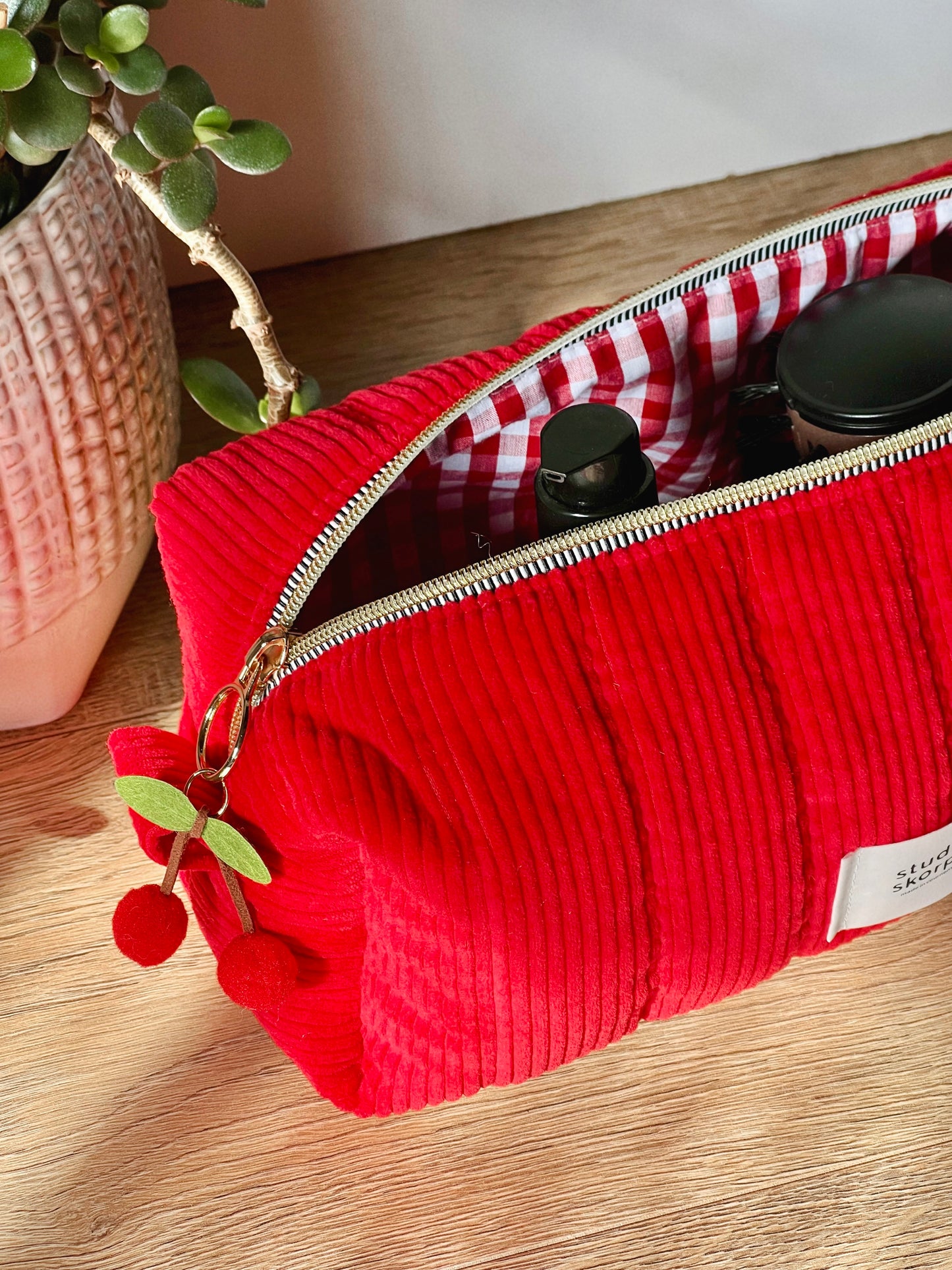 trousse pour outils cheveux • velours côtelé