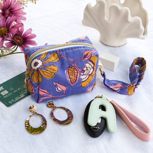 mini pochette • floral violet
