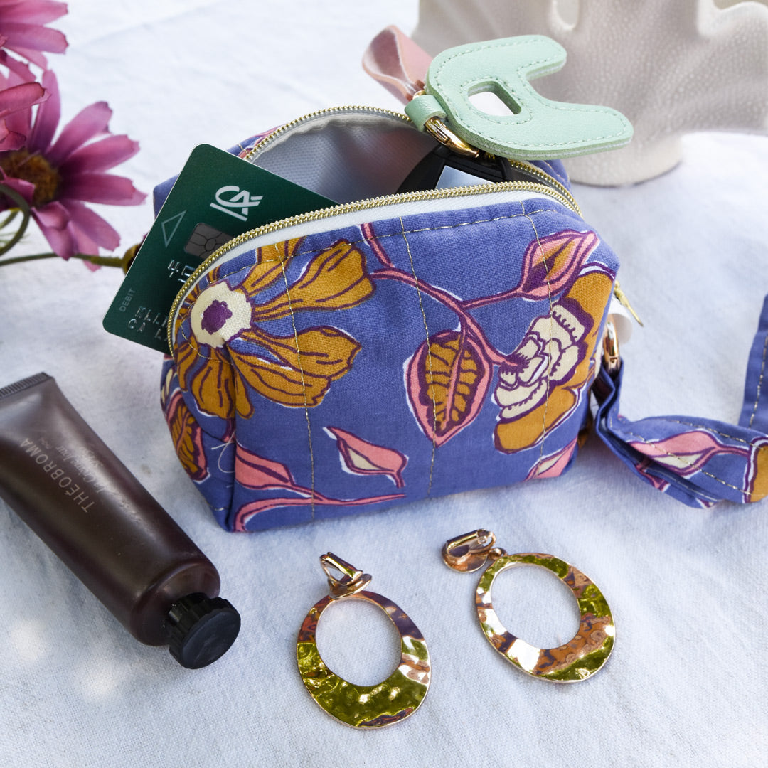 mini pochette • floral violet