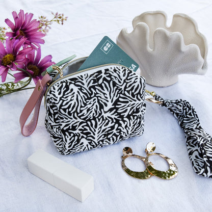 mini pochette • corail noir
