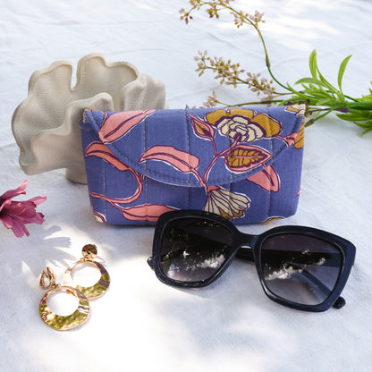 étui lunettes • floral violet