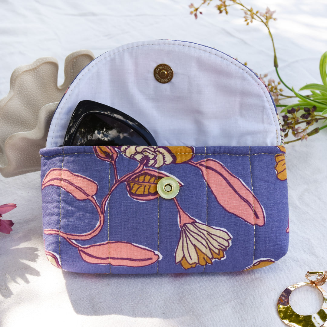 étui lunettes • floral violet