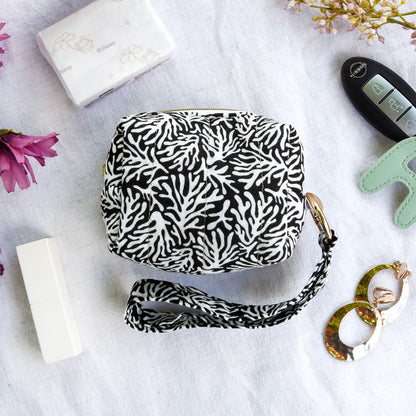 mini pochette • corail noir