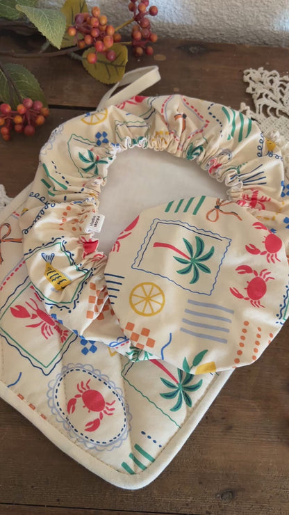 Charlotte Couvre-Plat en 2 tailles + Manique Capri