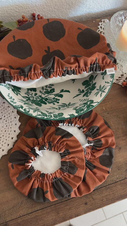 Charlotte Couvre-Plat en 3 tailles Pommes