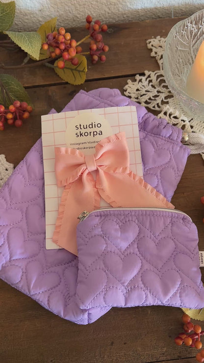 Pochette à tout + Portemonnaie + Nœud sur barrette